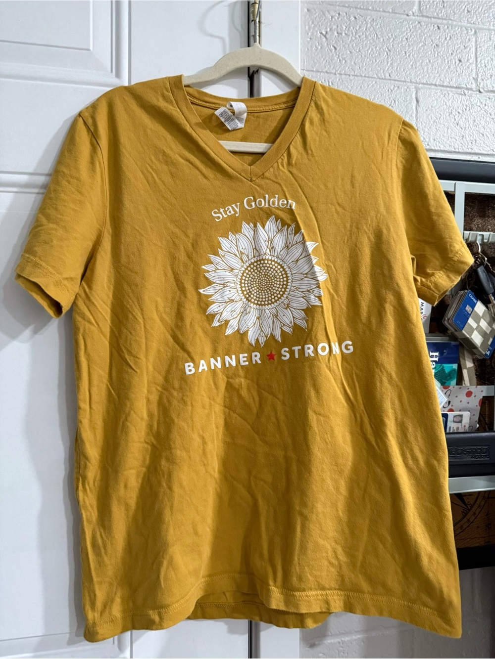 Banner Health Stay Golden Sunflower Graphic Tee - Mustard Yellow